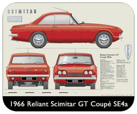 Reliant Scimitar GT Coupe SE4a 1966 Place Mat, Small